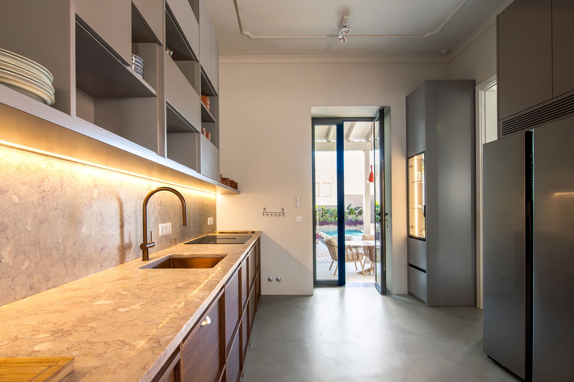 cuisine bois design décoration contemporaine Casa Dima Algarve