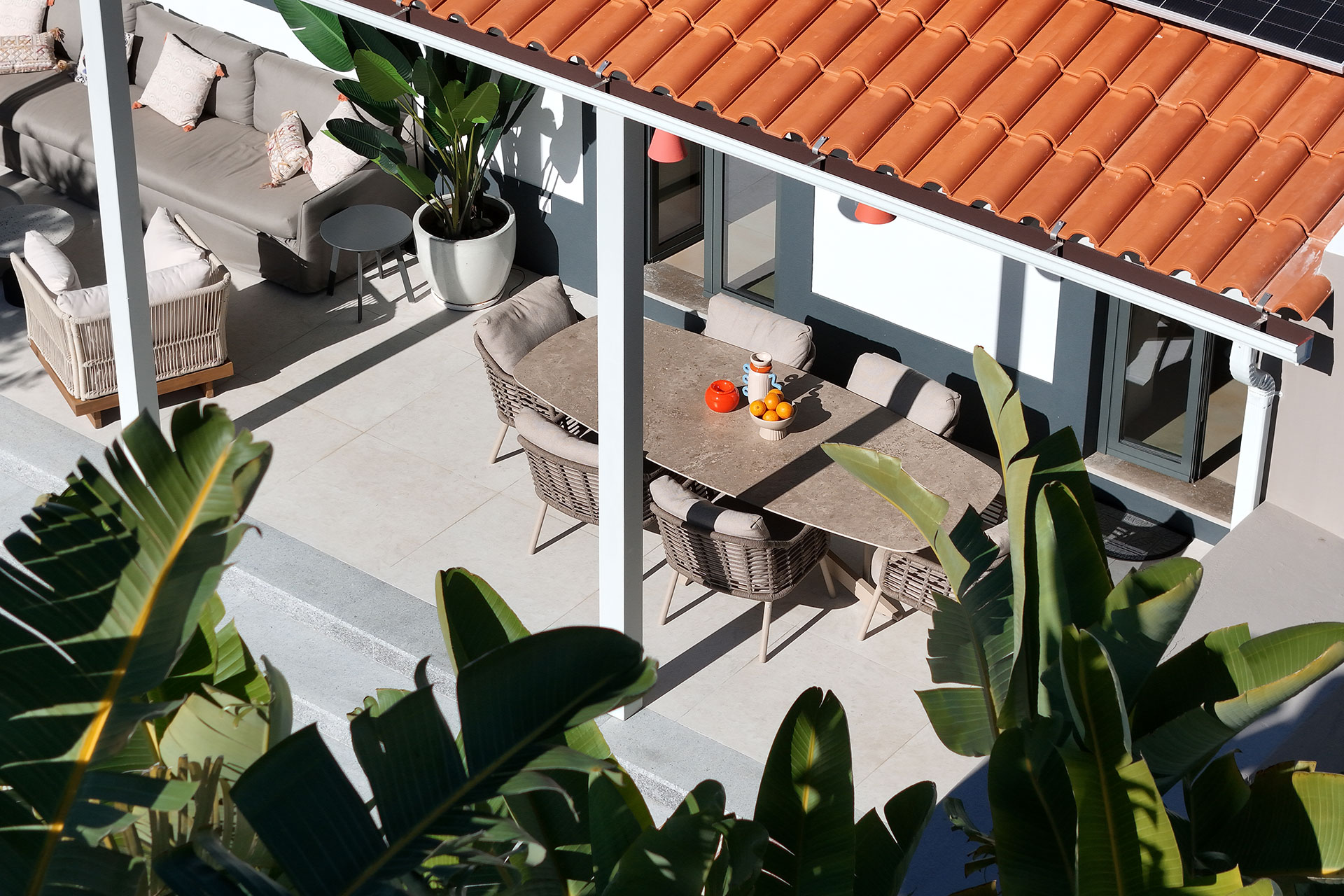 salle à manger d'extérieur sur terrasse Casa Dima Algarve