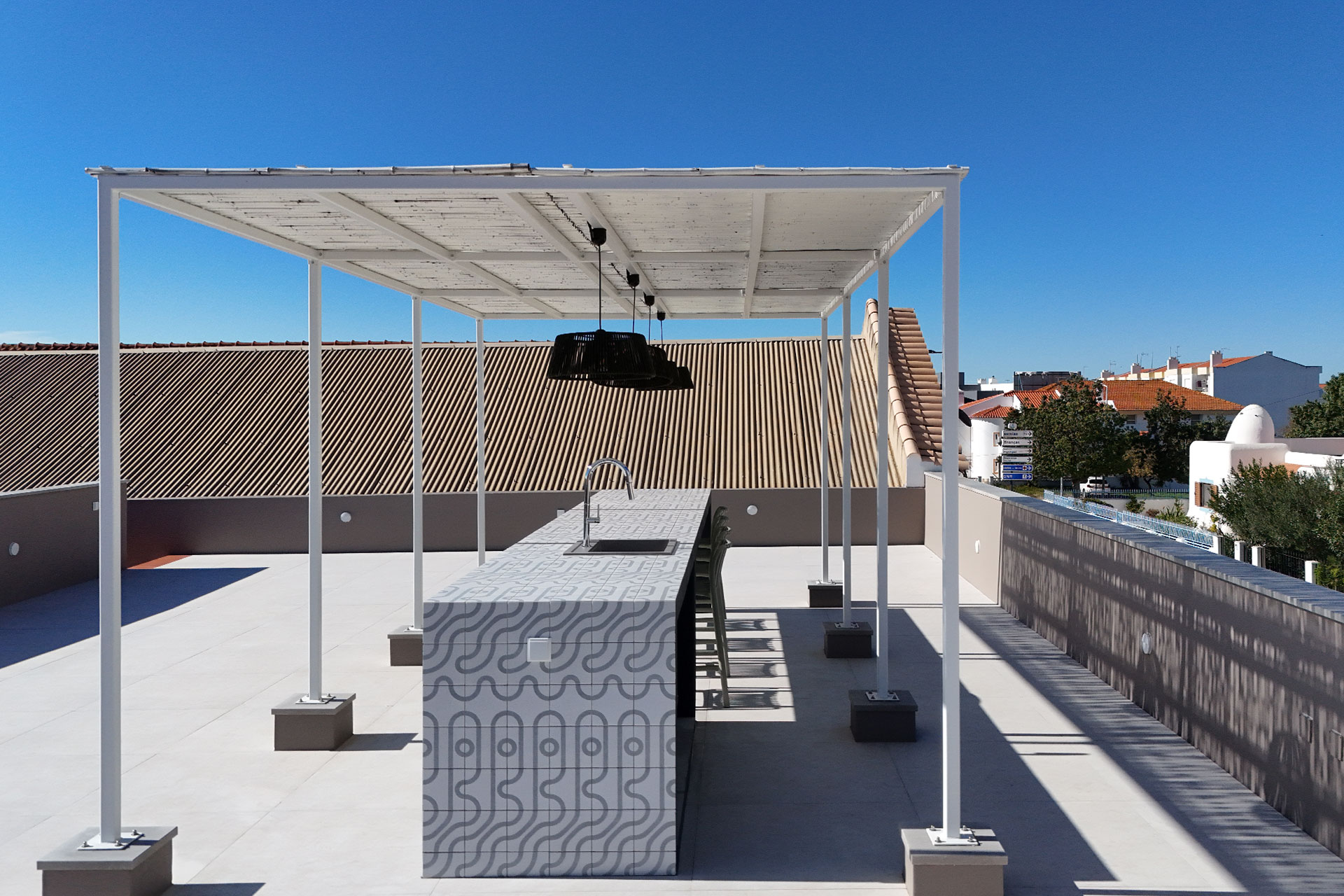 terrasse avec pergola Casa Dima Algarve