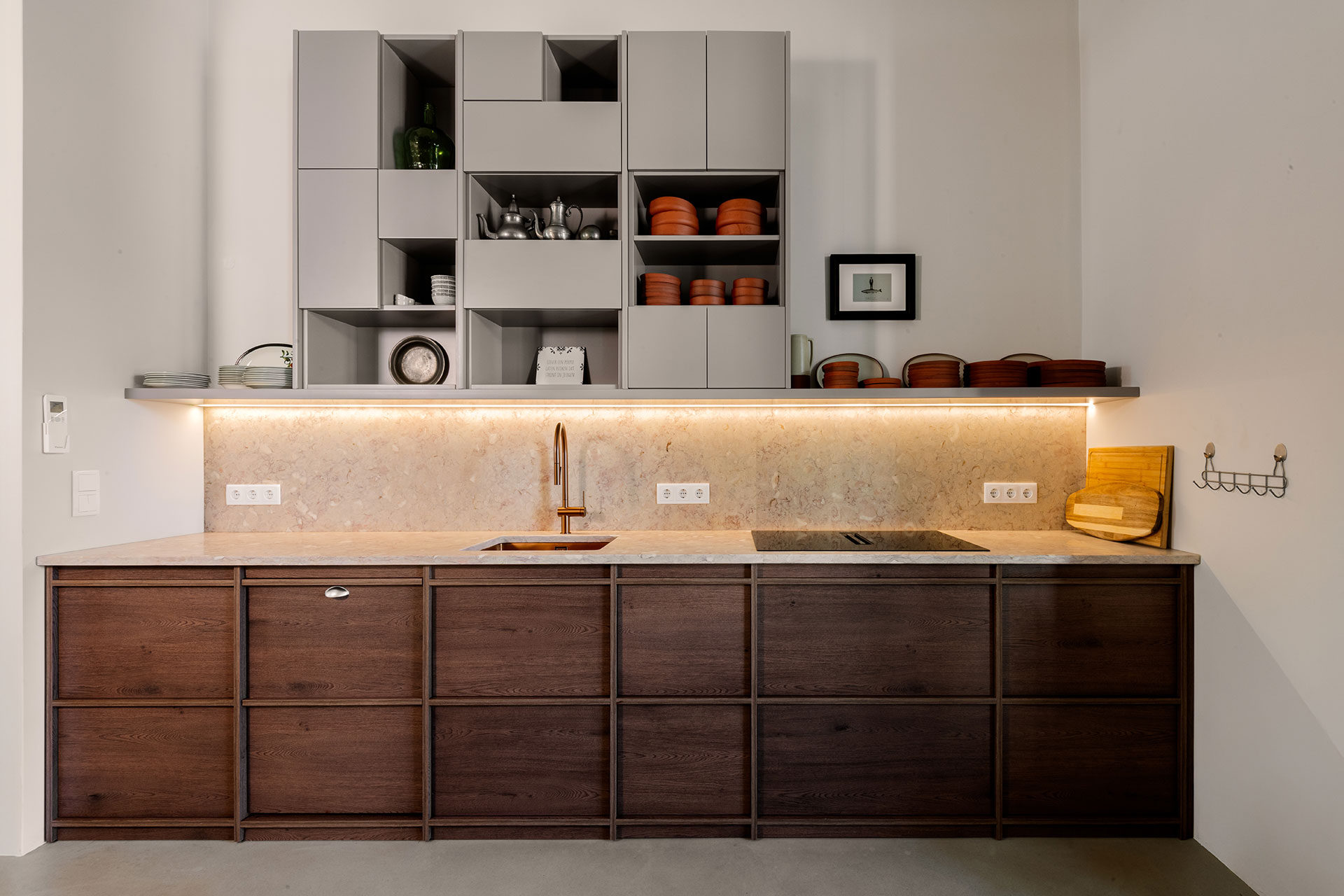 cuisine bois design décoration contemporaine Casa Dima Algarve