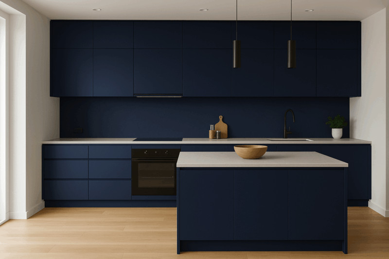 cuisine relookée bleue marine avec façades Cuisina9 cuisine relookée bleue marine avec façades Cuisina9
