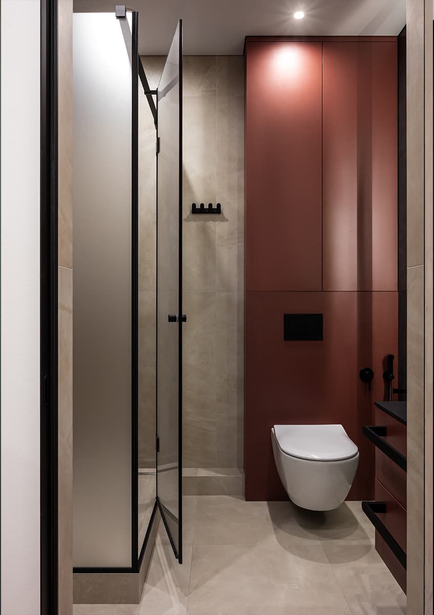 salle de bain décoration contemporaine petit appartement 45m2