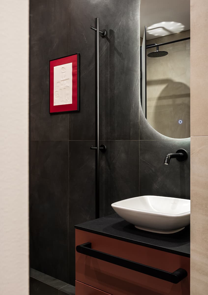 salle de bain décoration contemporaine petit appartement 45m2