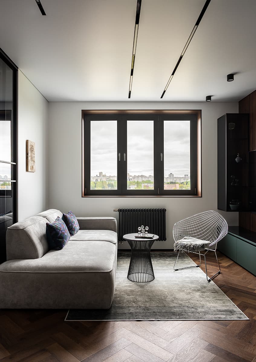 salon décoration contemporaine petit appartement 45m2
