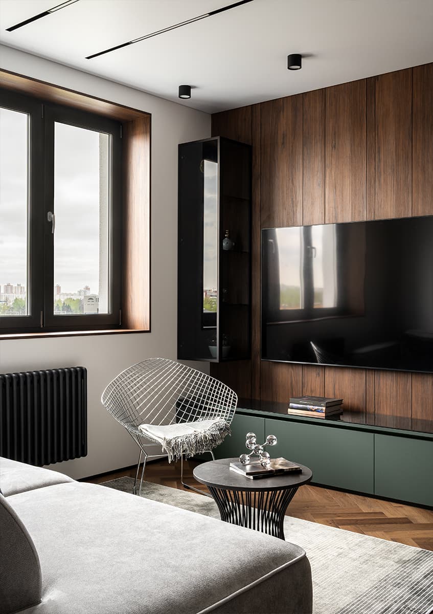 salon décoration contemporaine petit appartement 45m2