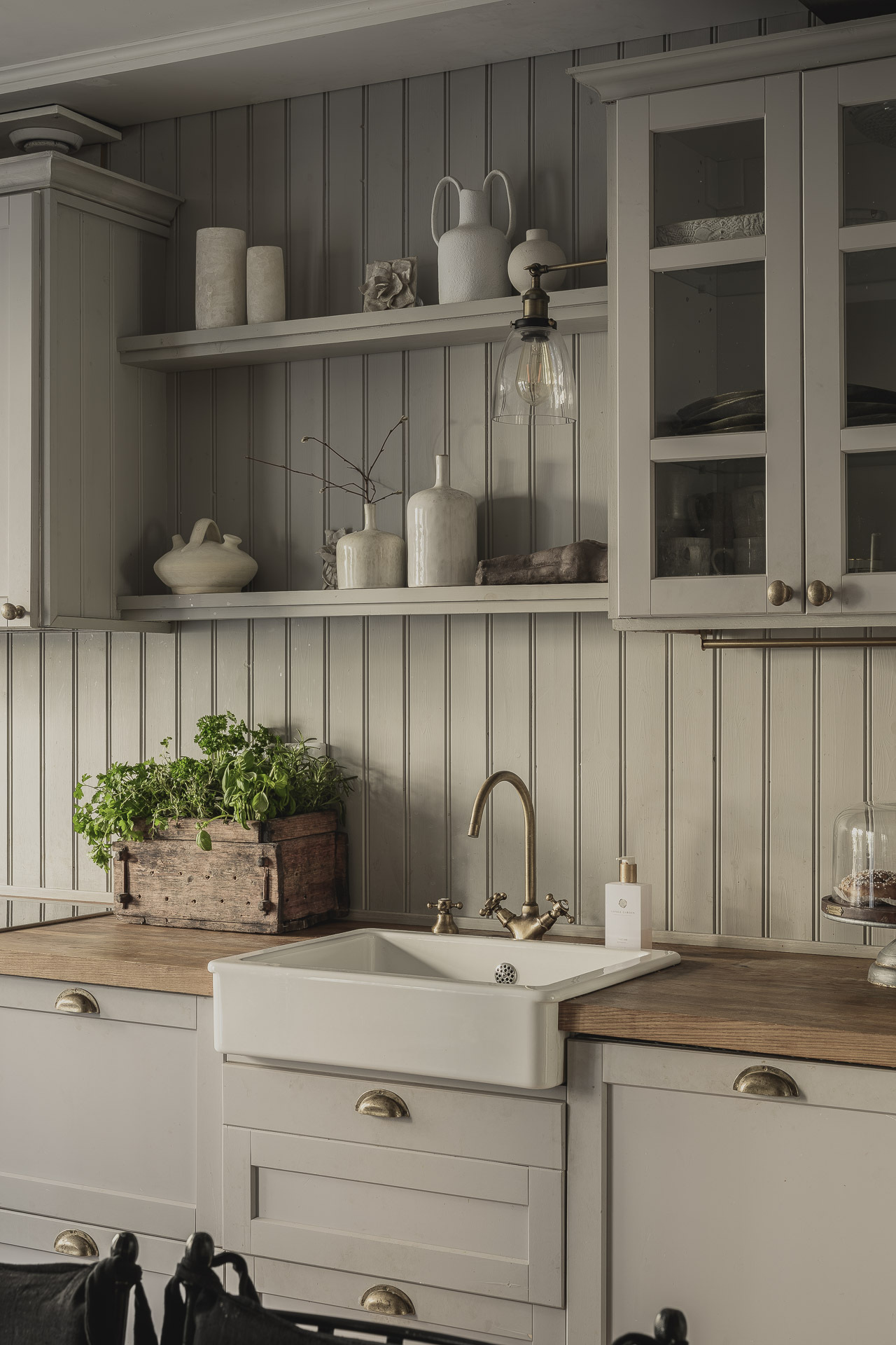 cuisine style campagne avec salle à manger décoration scandinave