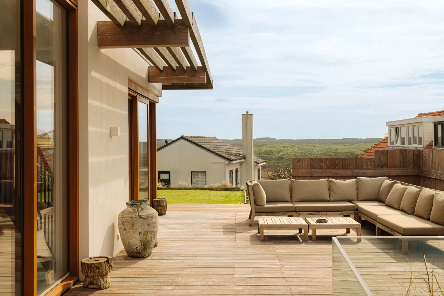 terrasse maison de plage contemporaine 
