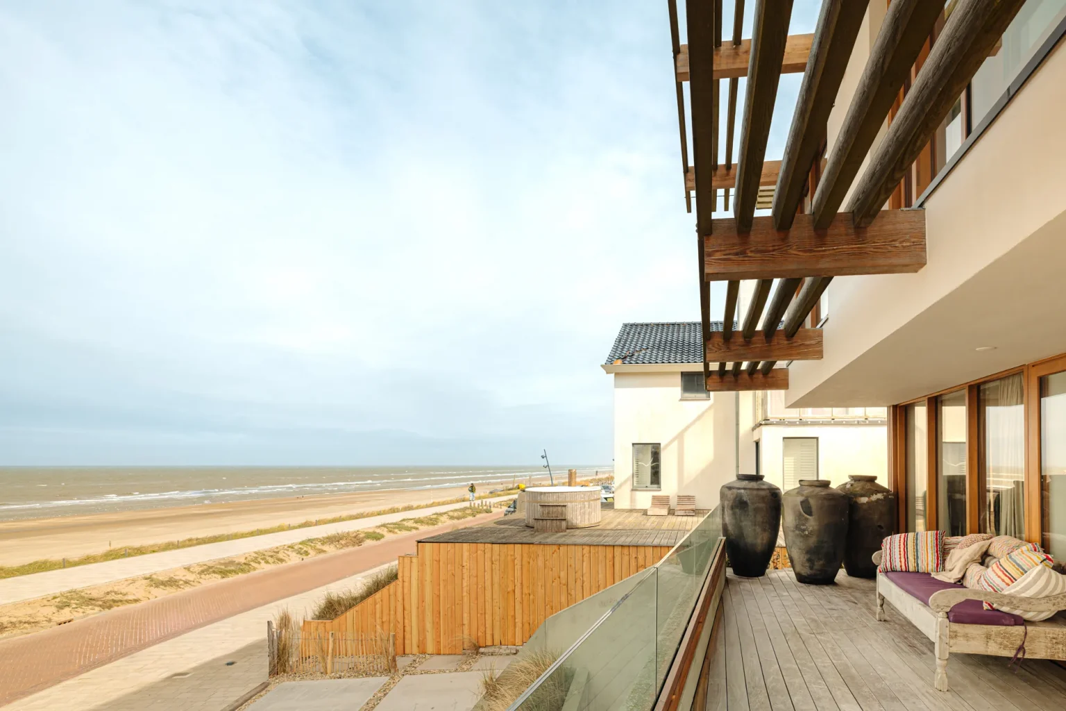 terrasse maison de plage contemporaine 