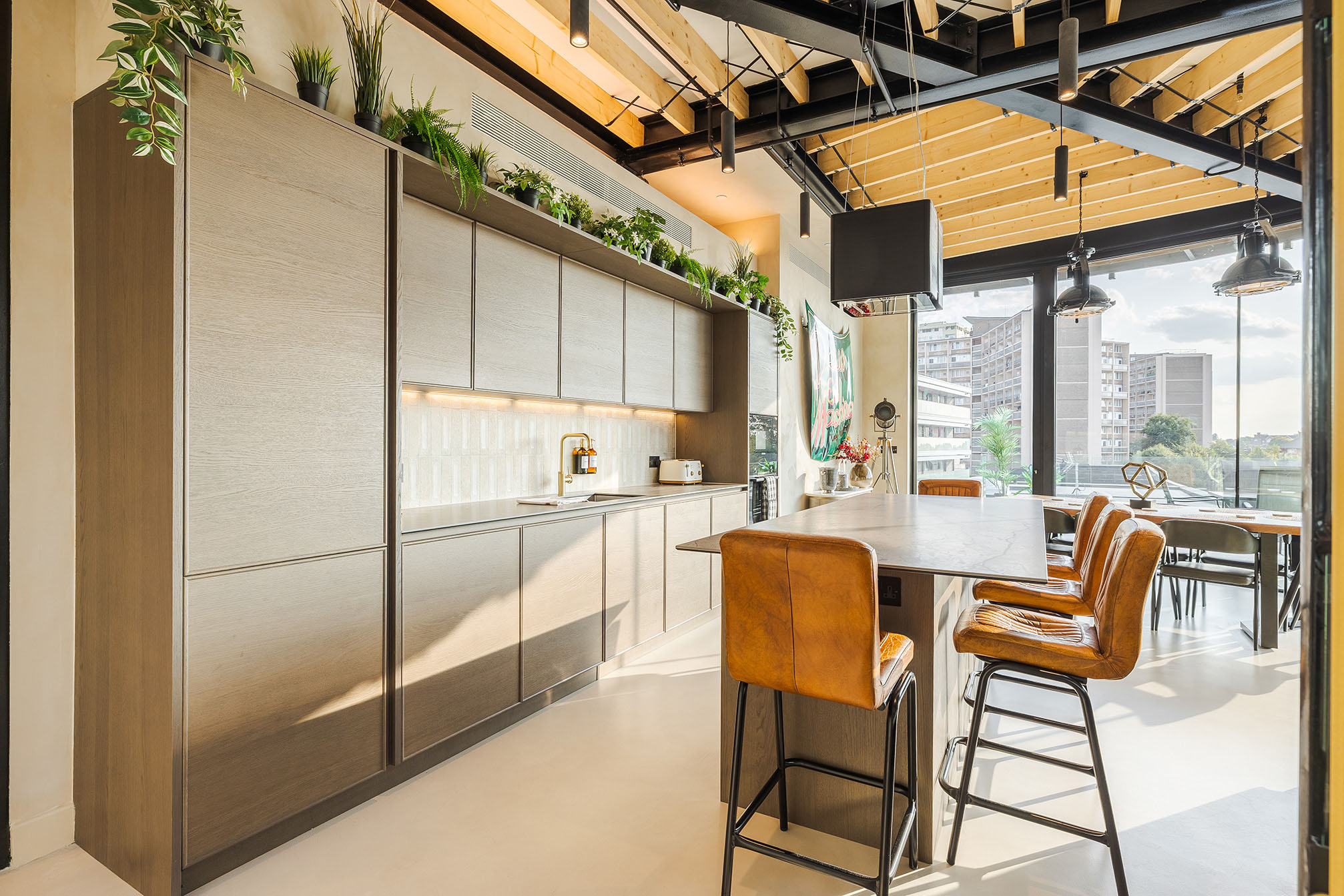 cuisine ouverte penthouse londonien décoration design