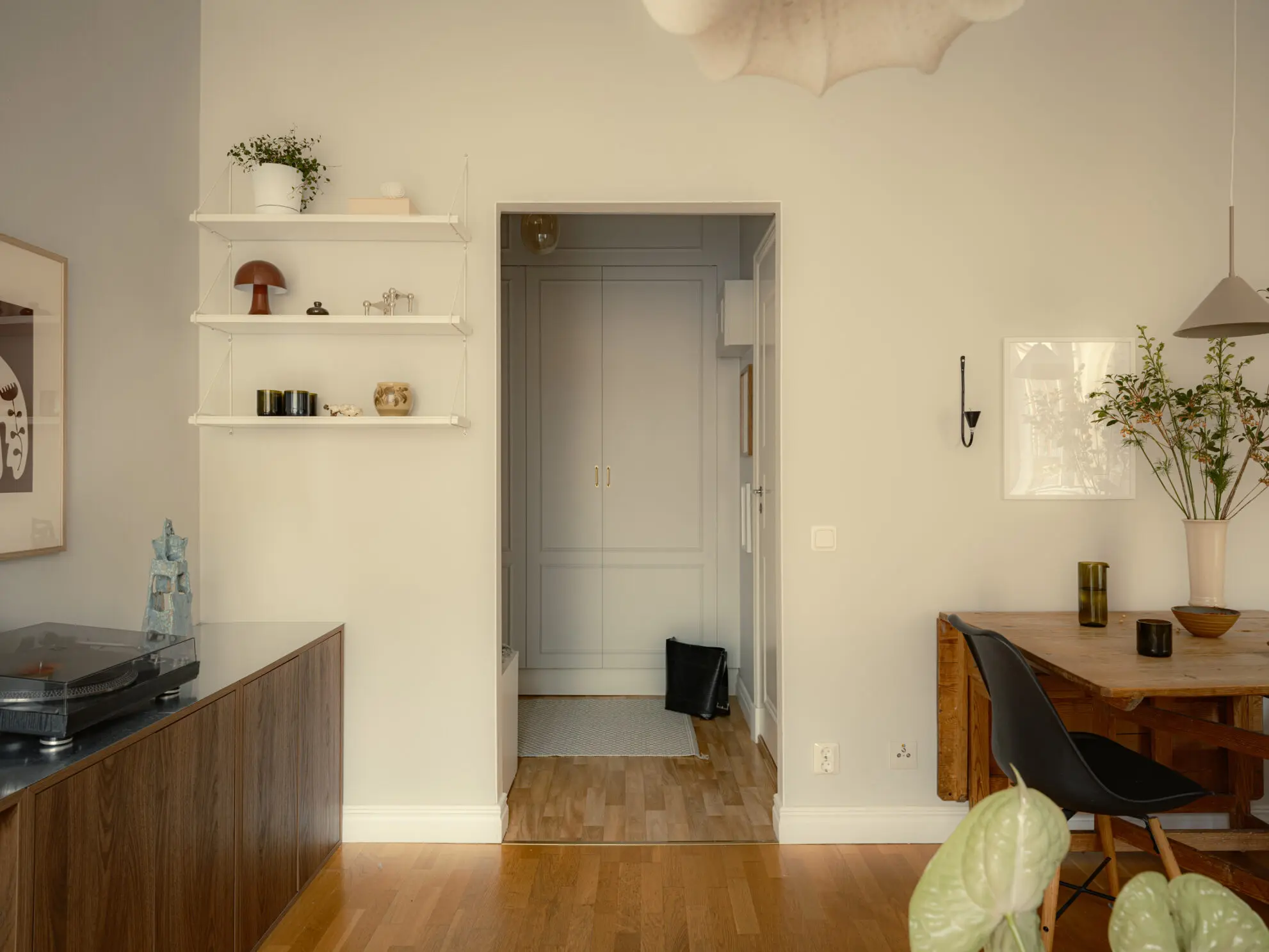 salon et entrée décoration scandinave studio 35m2