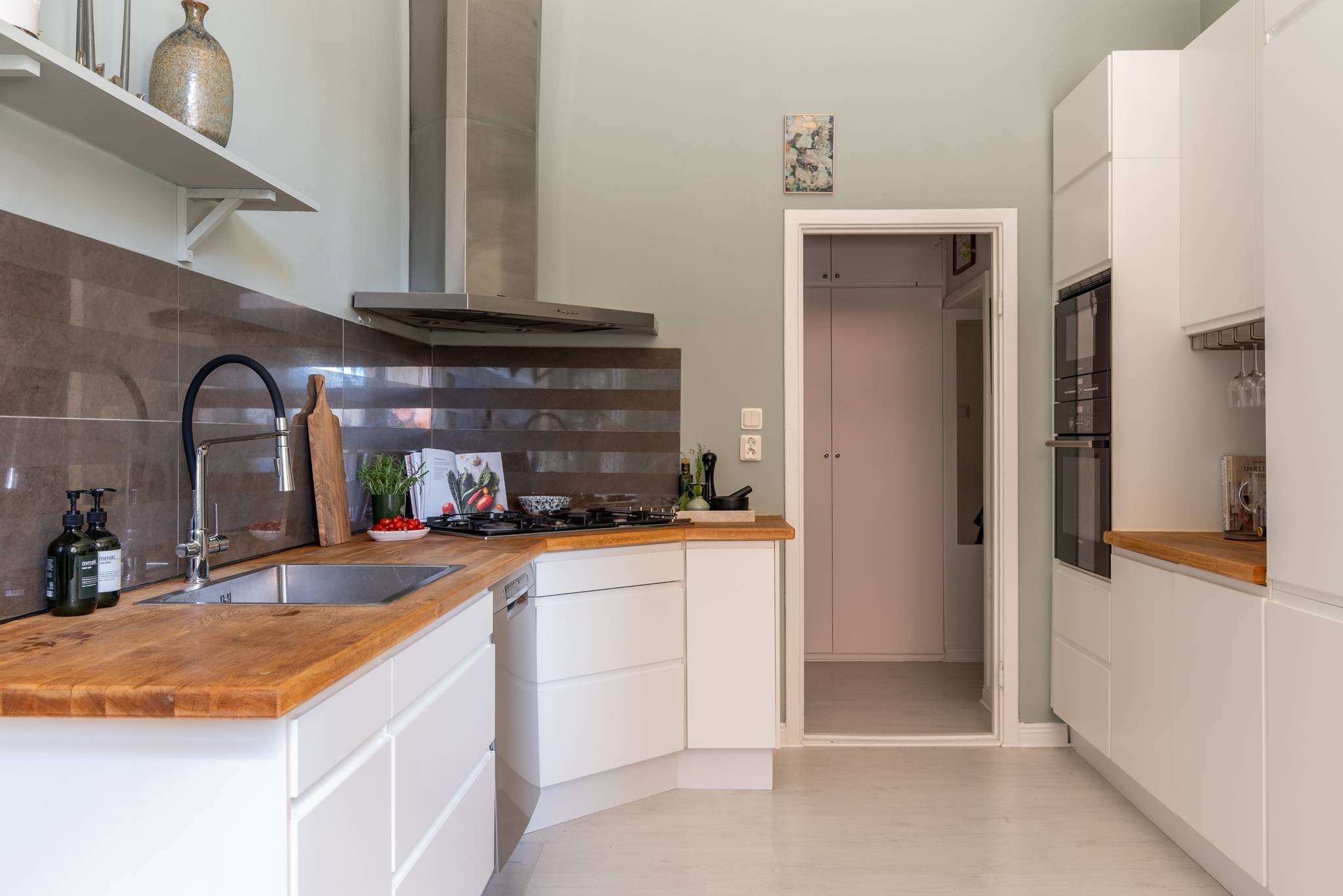 cuisine petit duplex de 40m2 décoration scandinave