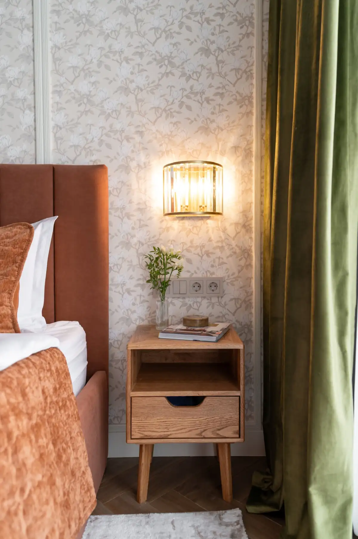 bedroom 61sqm two-room apartement contemporary decor