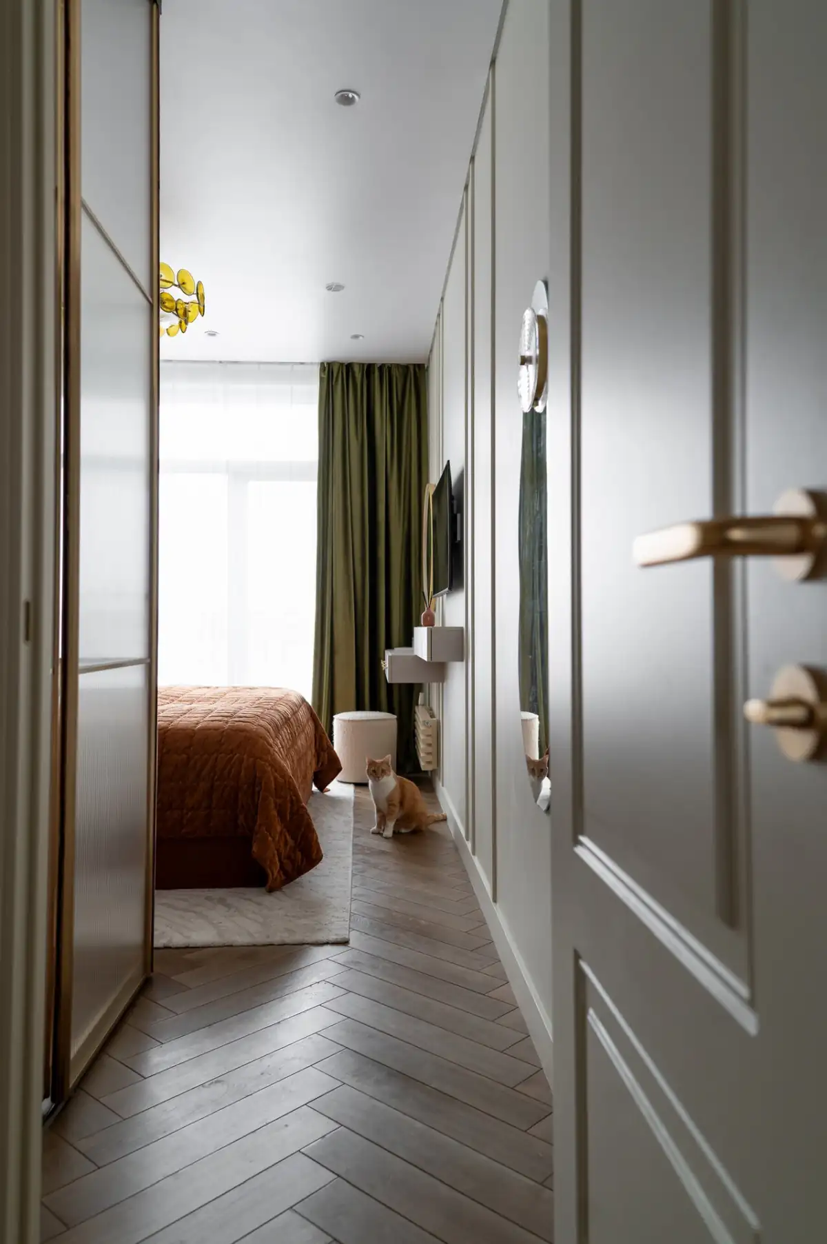 bedroom 61sqm two-room apartement contemporary decor