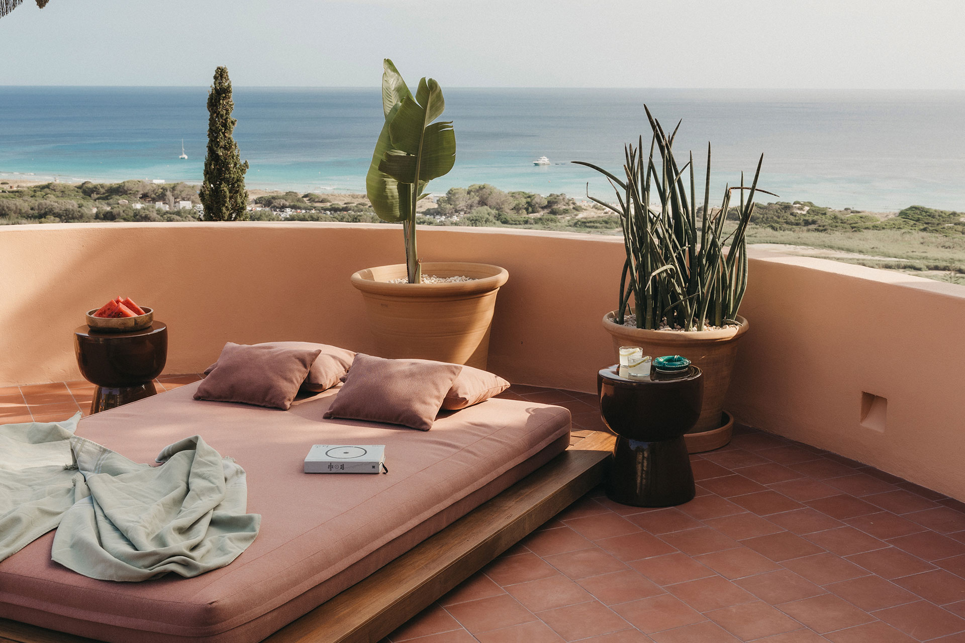 terrasse vue mer maison  méditerranéenne El Puente Al Amor Minorque