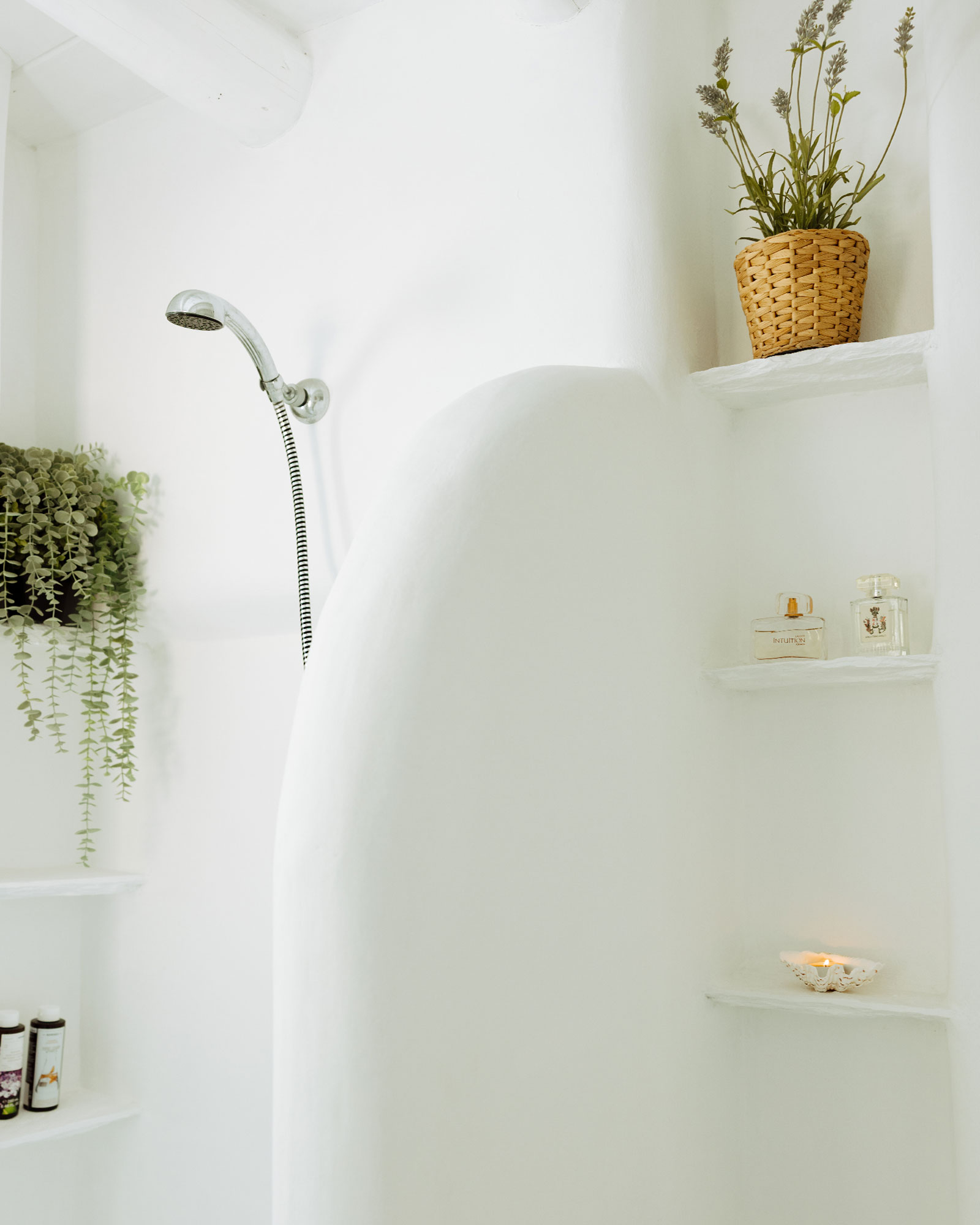 bathroom minimalist house with pool Villa Rizza island of Andros Greece