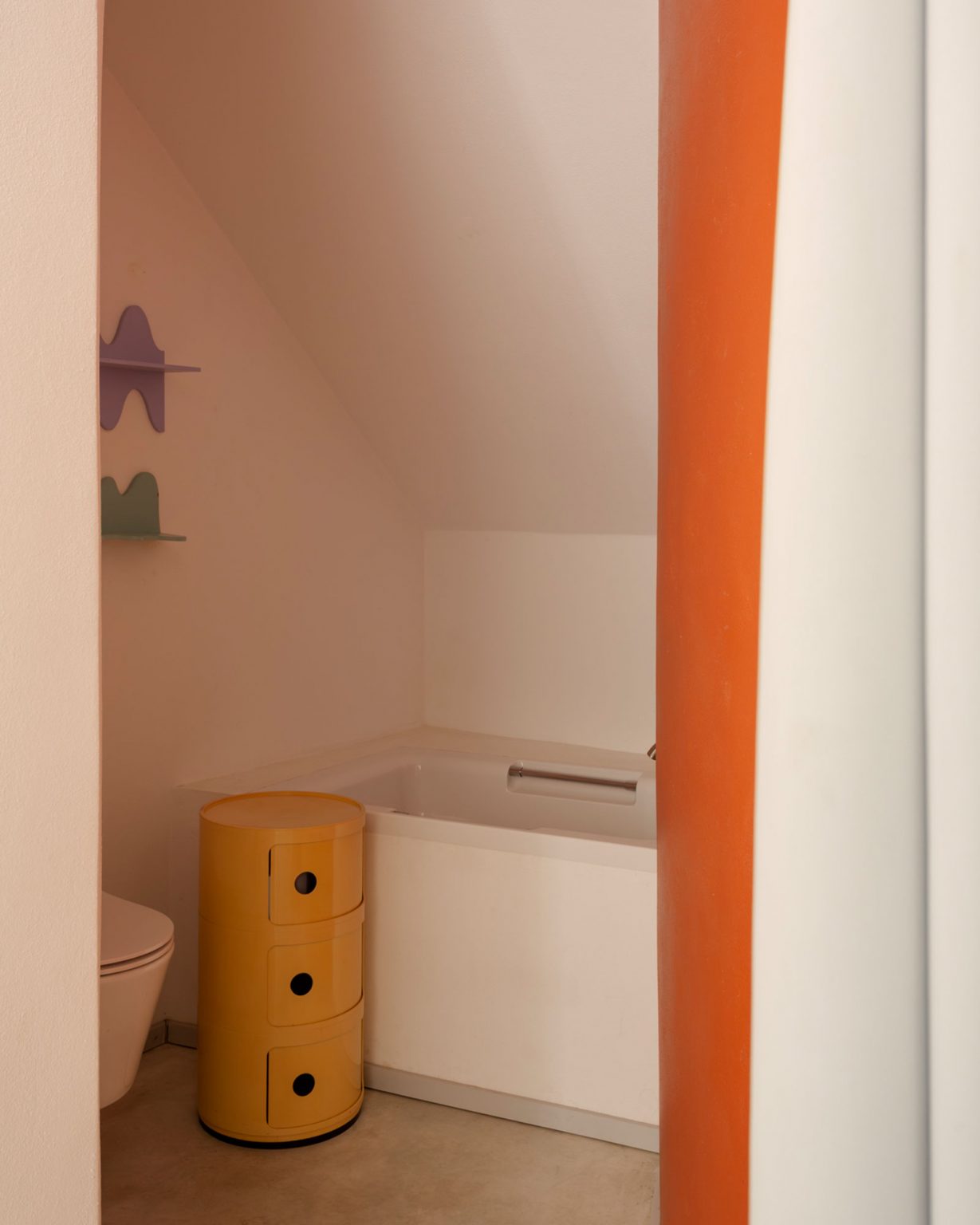 salle de bain orange salle de bain orange