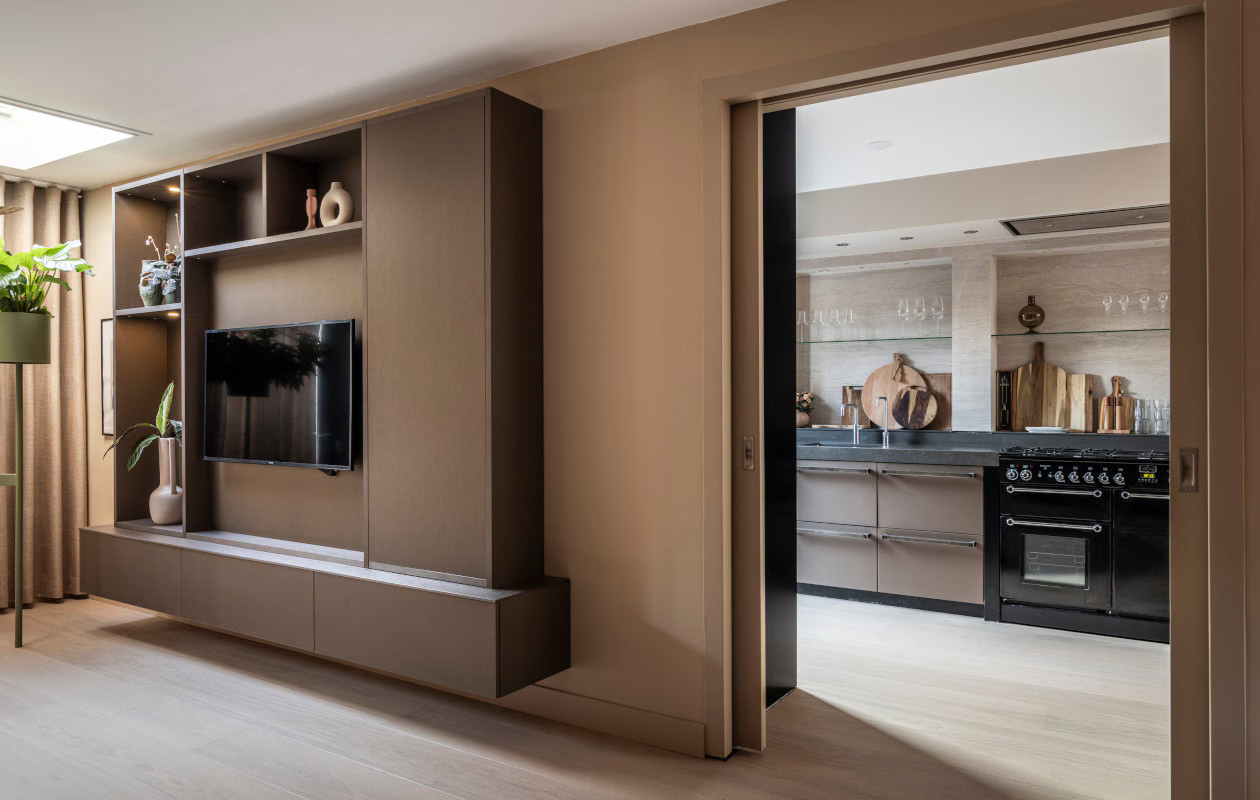 salon et cuisine bois design 
