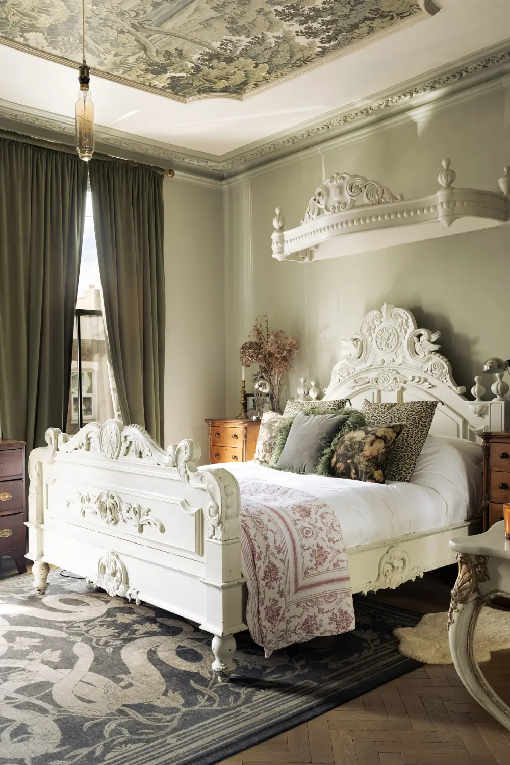 chambre style classique chic maison victorienne rénovée et agrandie à Londres chambre style classique chic maison victorienne rénovée et agrandie à Londres
