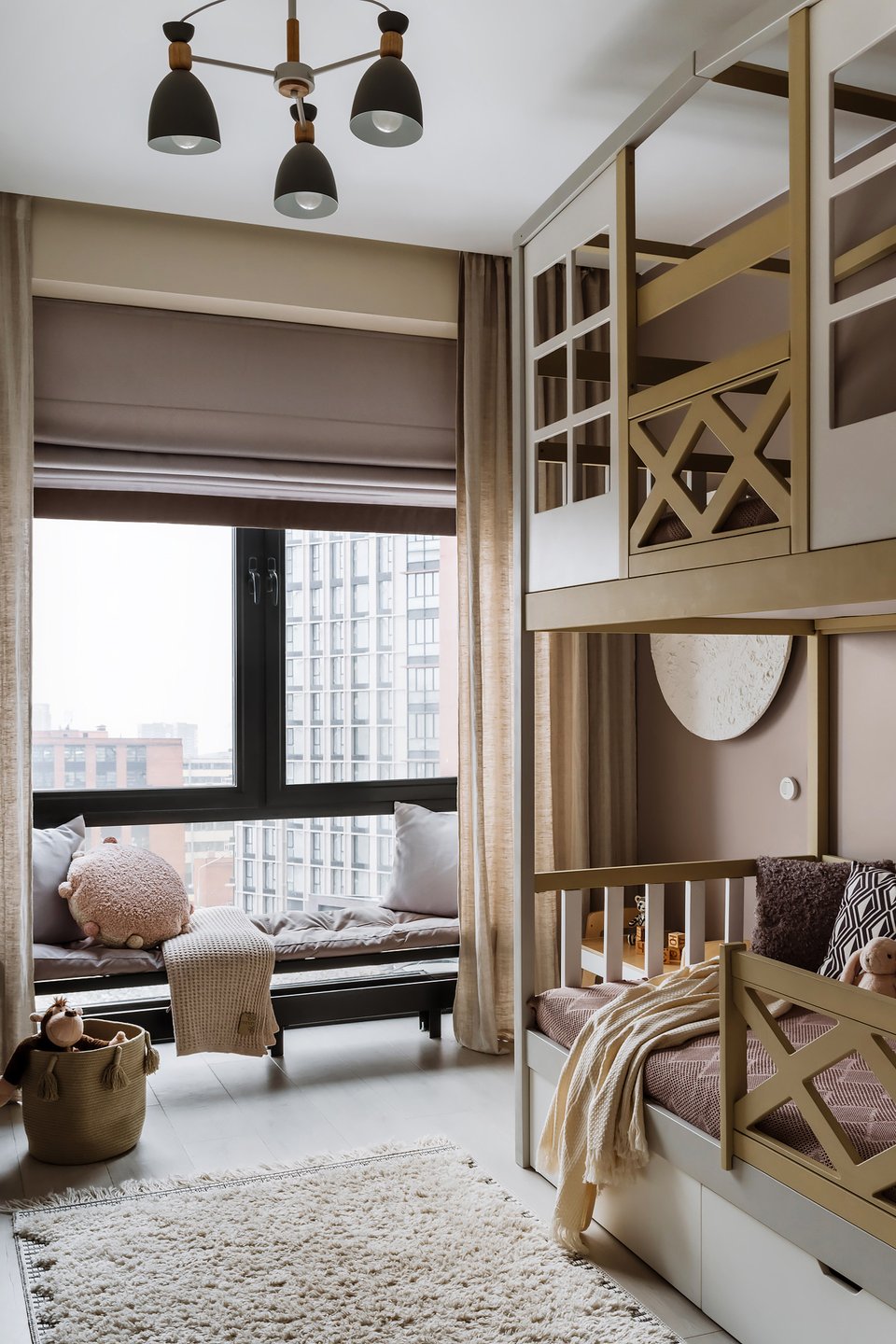chambre enfant lits superposés appartement de 60m2 décoration contemporaine chambre enfant lits superposés appartement de 60m2 décoration contemporaine