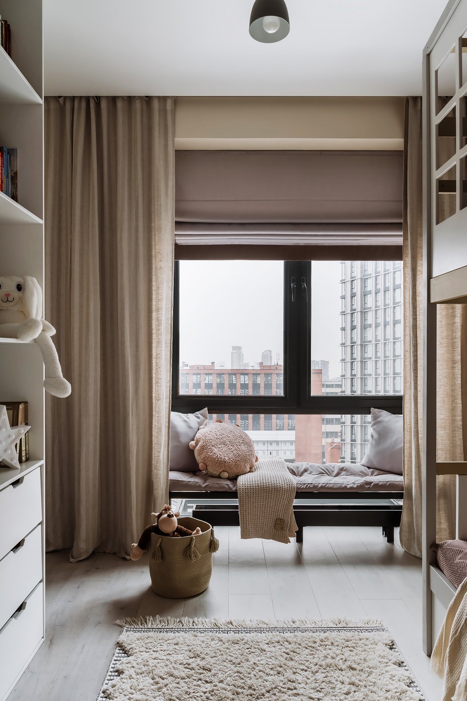 chambre enfant lits superposés appartement de 60m2 décoration contemporaine chambre enfant lits superposés appartement de 60m2 décoration contemporaine
