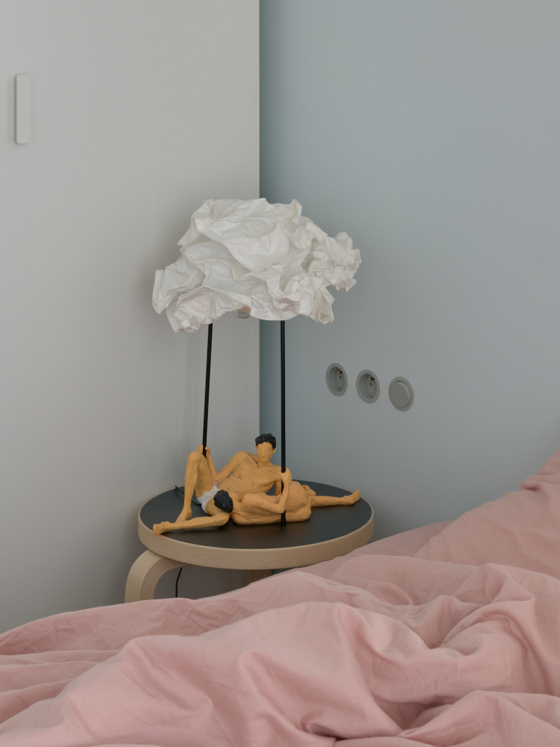 chambre murs bleus appartement 45m2 vintage Nice chambre murs bleus appartement 45m2 vintage Nice