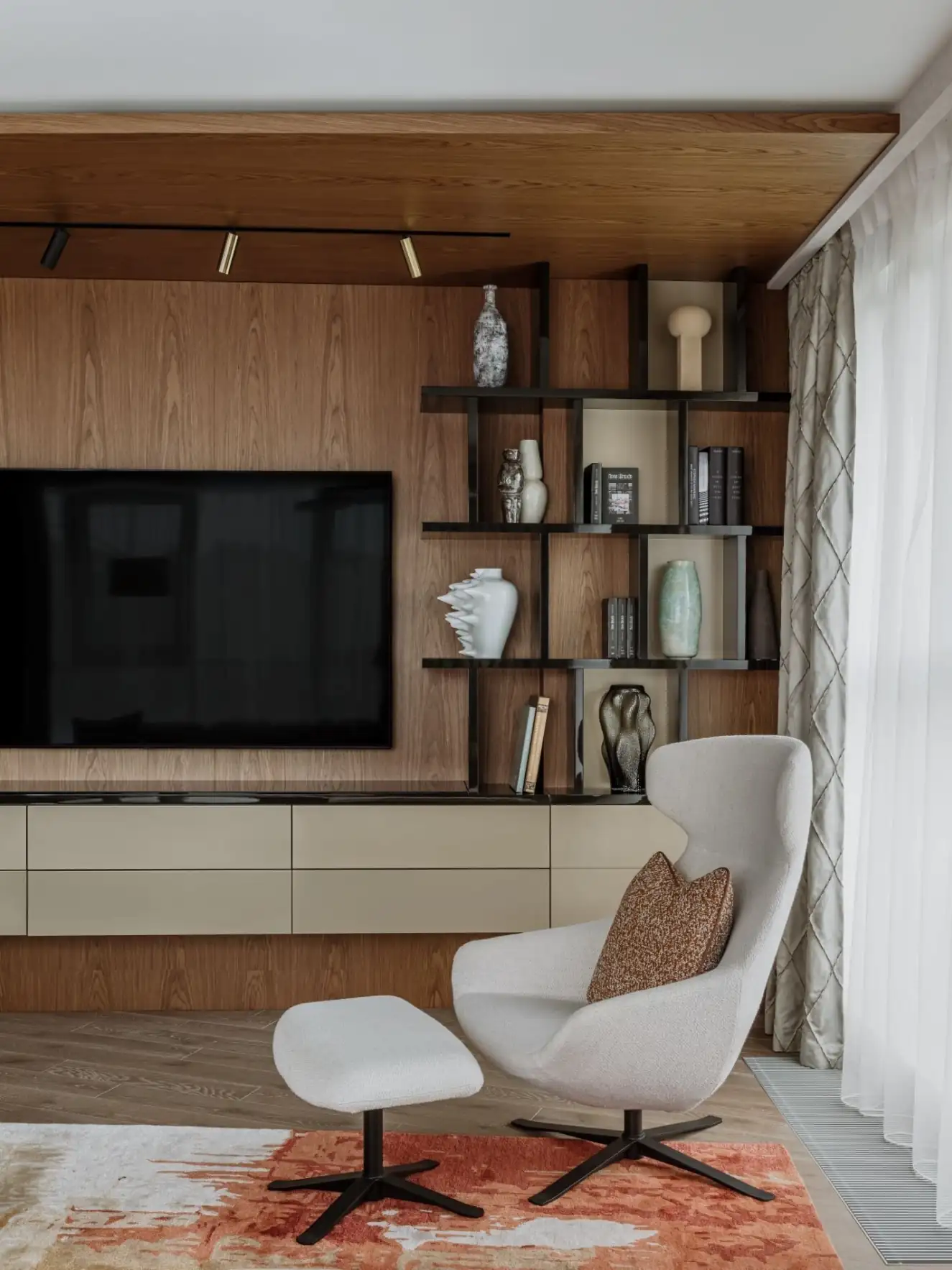 living room contemporary decor 87sqm apartment