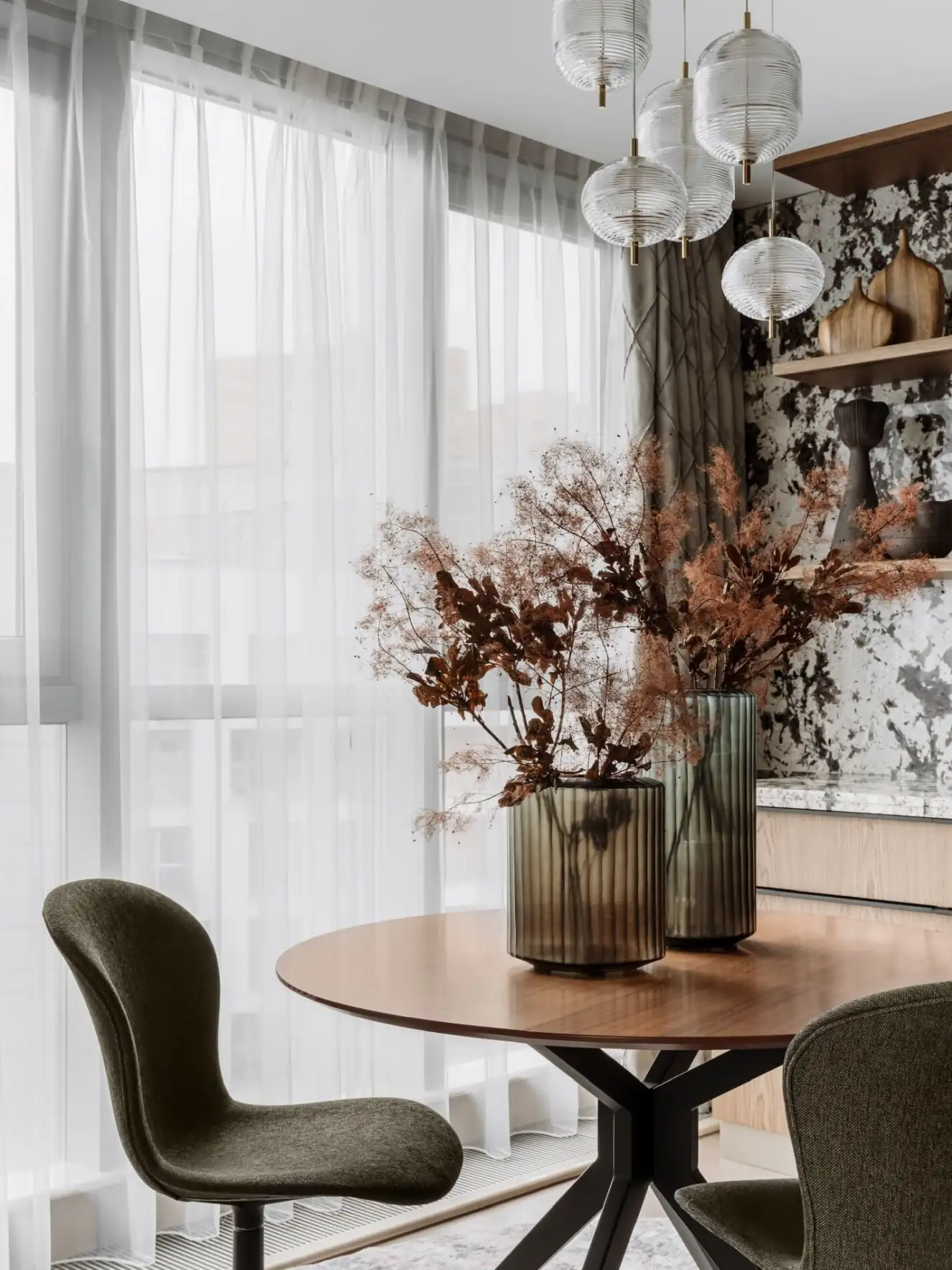 dining room contemporary decor 87sqm apartment