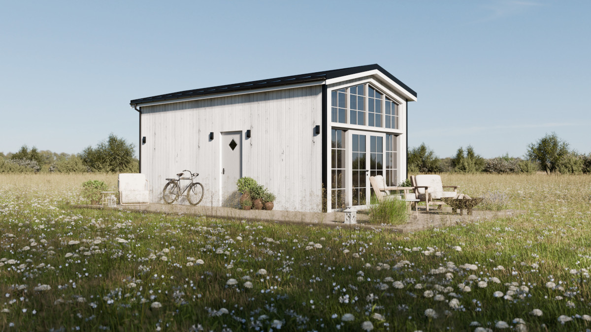 mini maison 39m2 Lucia par Vagabond Haven façade blanche mini maison 39m2 Lucia par Vagabond Haven façade blanche