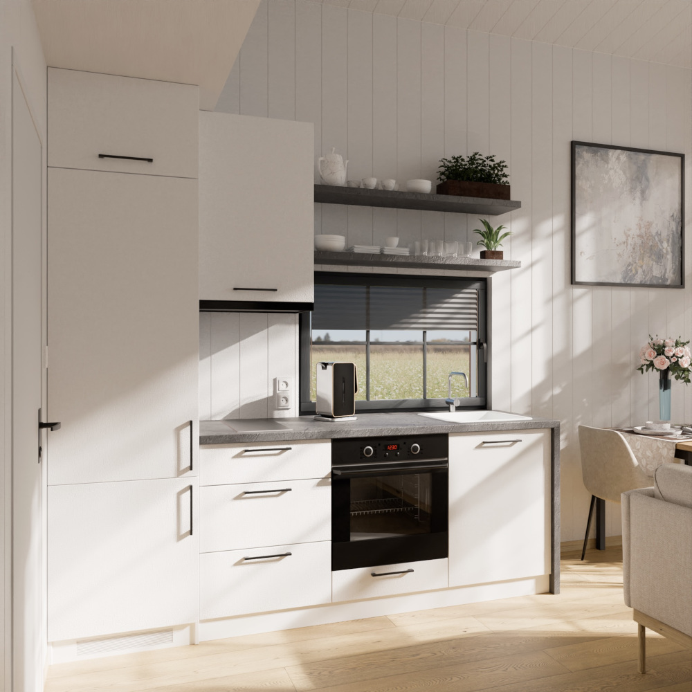 cuisine blanche IKEA Enhet tiny house Lucia par Vagabond Haven cuisine blanche IKEA Enhet tiny house Lucia par Vagabond Haven