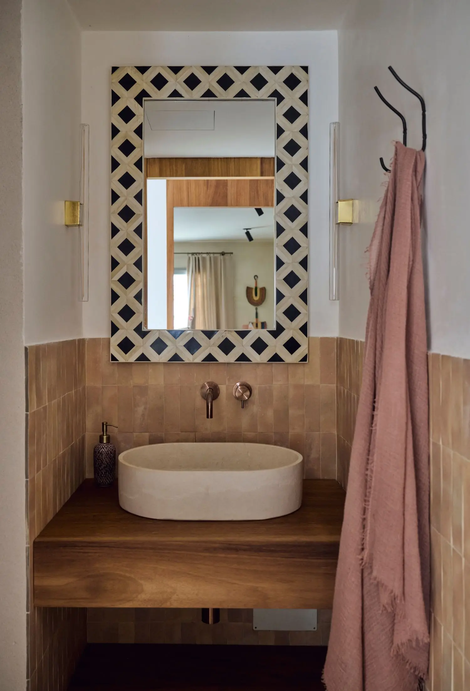 salle de bain maison Minorque vue mer