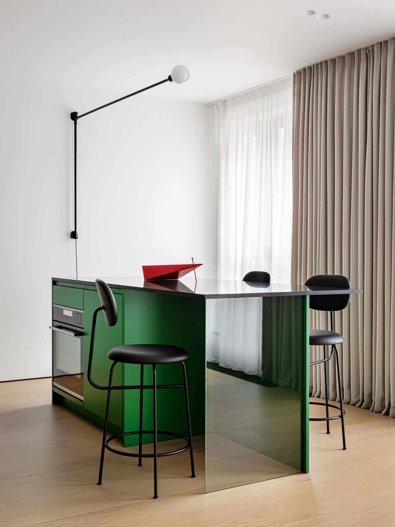 cuisine ouverte verte décoration design colorée cuisine ouverte verte décoration design colorée