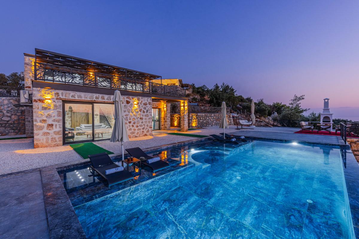 vue maison de nuit