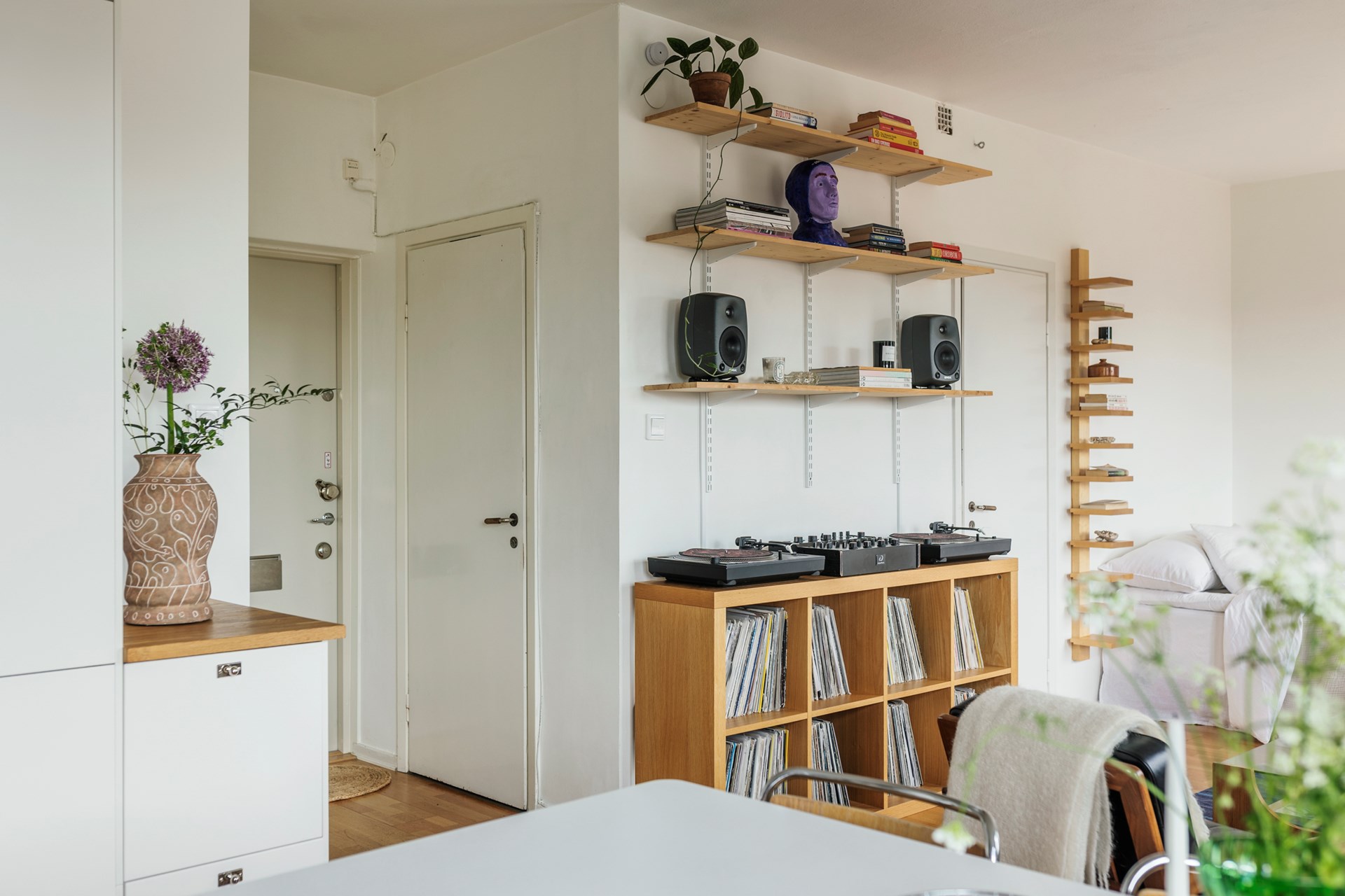 salon et salle à manger studio 35m2 décoration vintage scandinave 