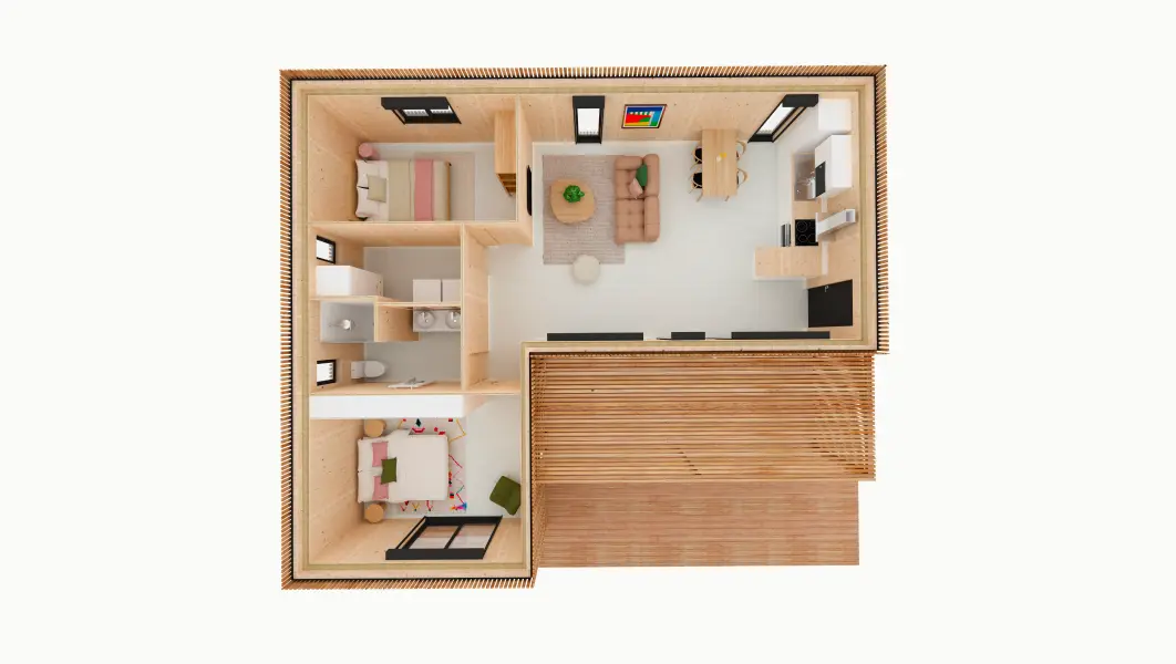 studio de jardin en bois 60m2 Trebeurden par Greenkub