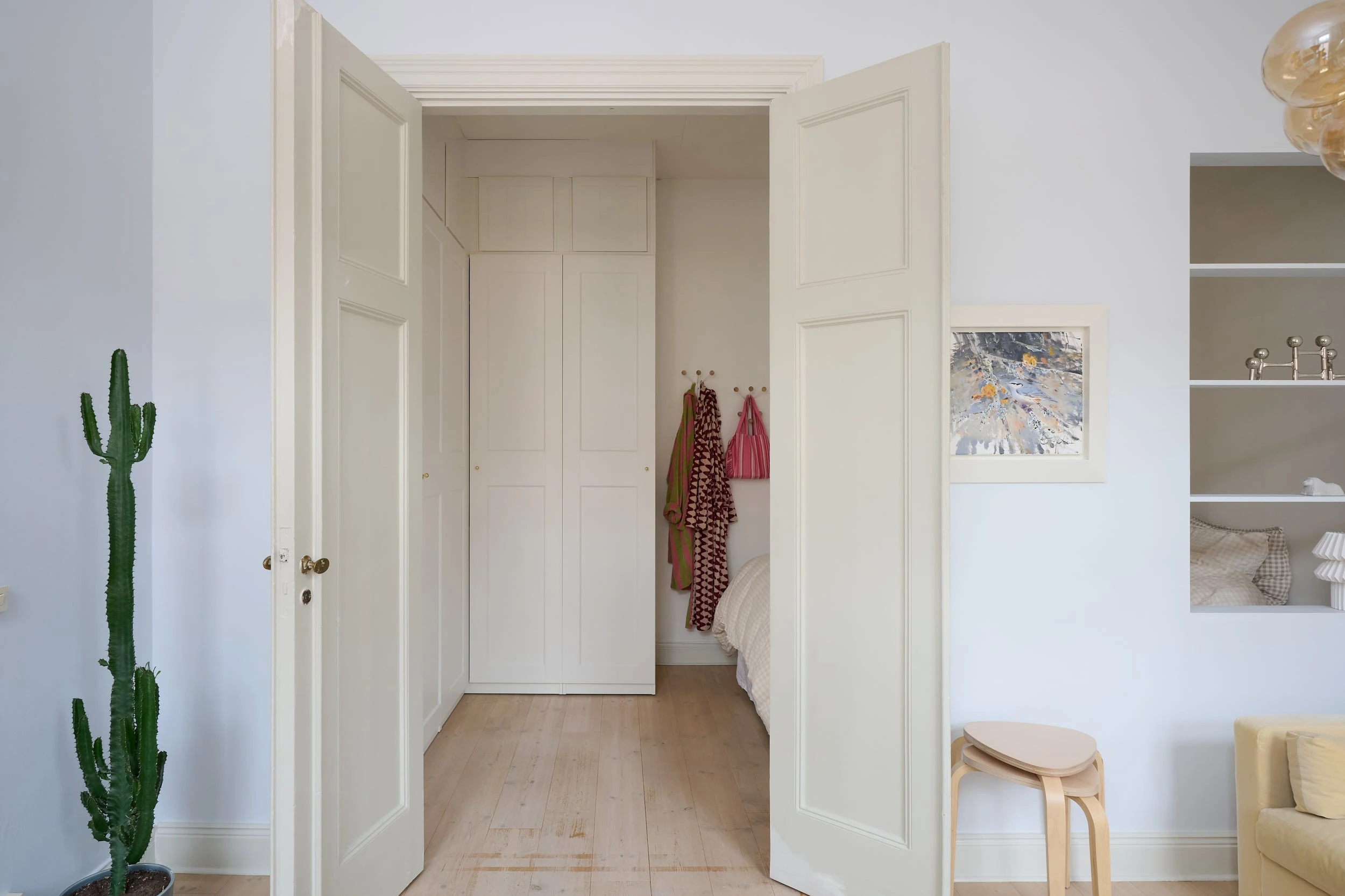 salon et chambre décoration scandinave petit appartement de 49m2