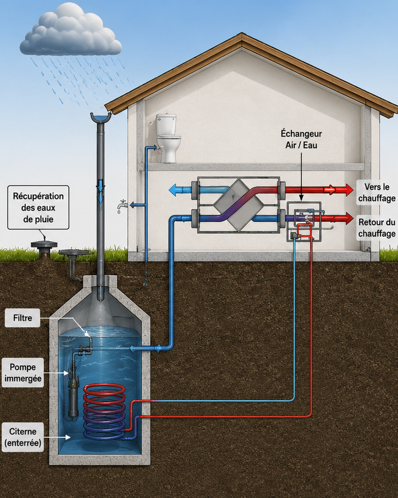 maison avec climatisation naturelle Rainergy Airbee