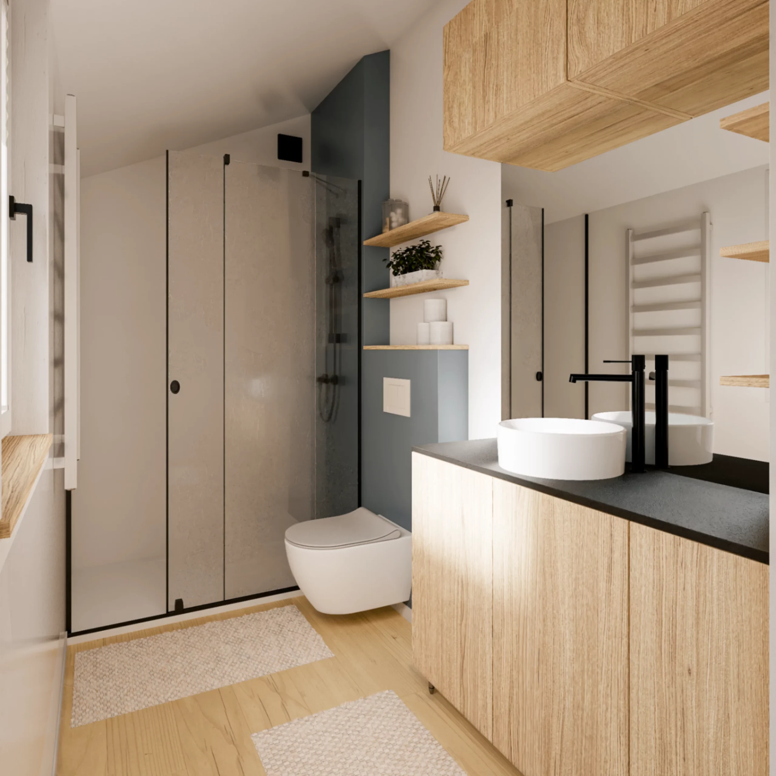 salle de bain design tiny house Evergreen XL par Vagabond Haven salle de bain design tiny house Evergreen XL par Vagabond Haven