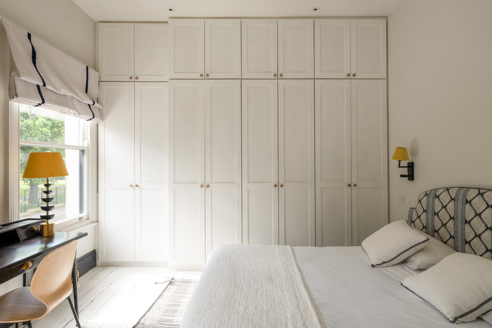 chambre avec placard décoration contemporaine maison victorienne accolée