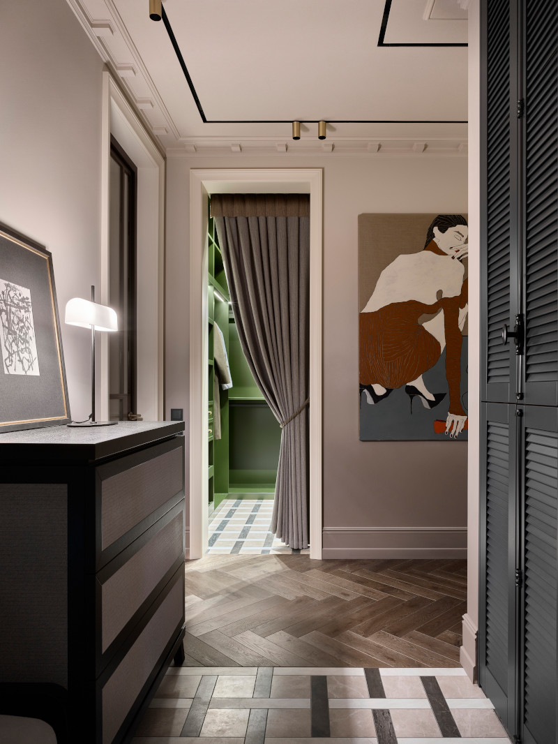 entrée avec moulures décoration contemporaine appartement 140m2 entrée avec moulures décoration contemporaine appartement 140m2