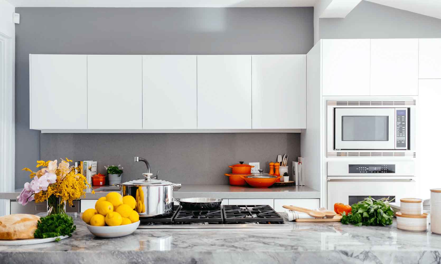 cuisine design blanche avec îlot cuisine design blanche avec îlot