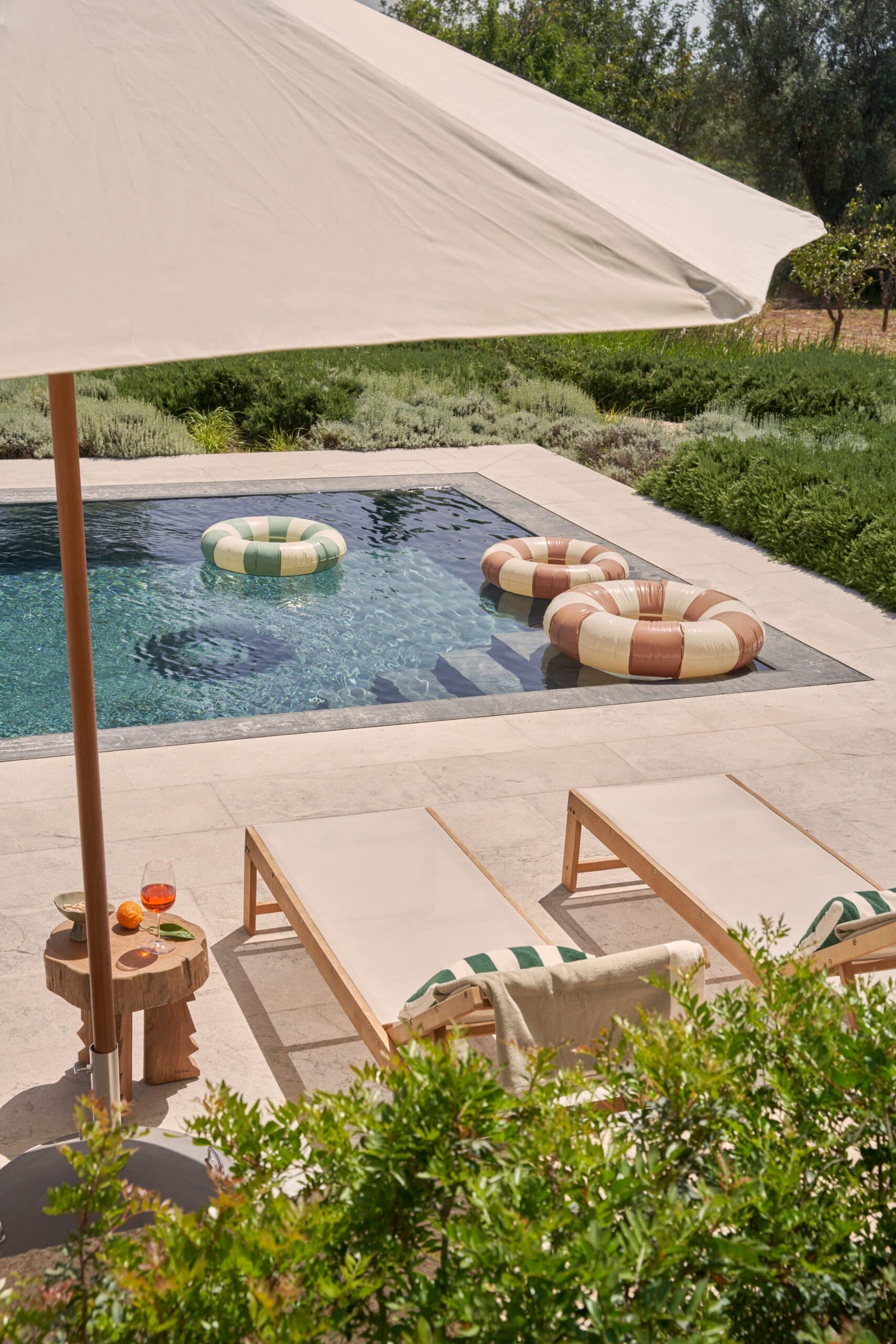 piscine maison en pierre Finca Selva Majorque piscine maison en pierre Finca Selva Majorque