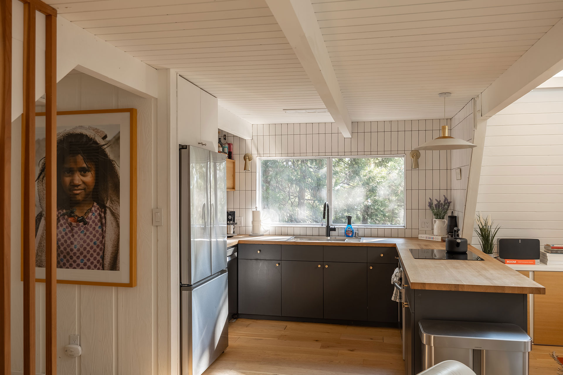 cuisine grise sous mezzanine