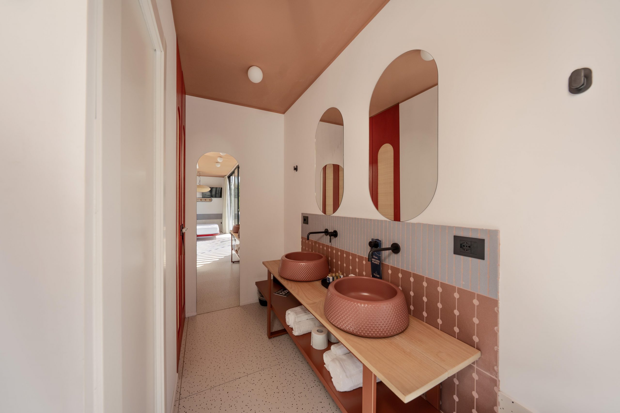 salle de bain terracotta