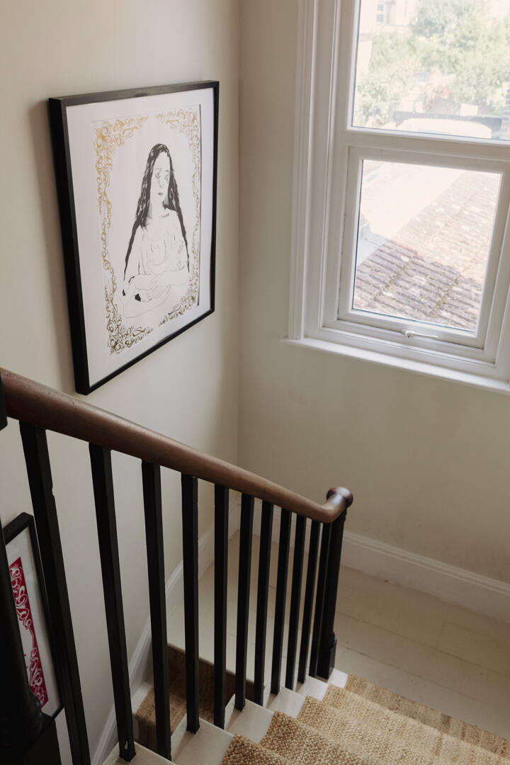 escalier décoration classique chic maisonnette victorienne dans le Kent
