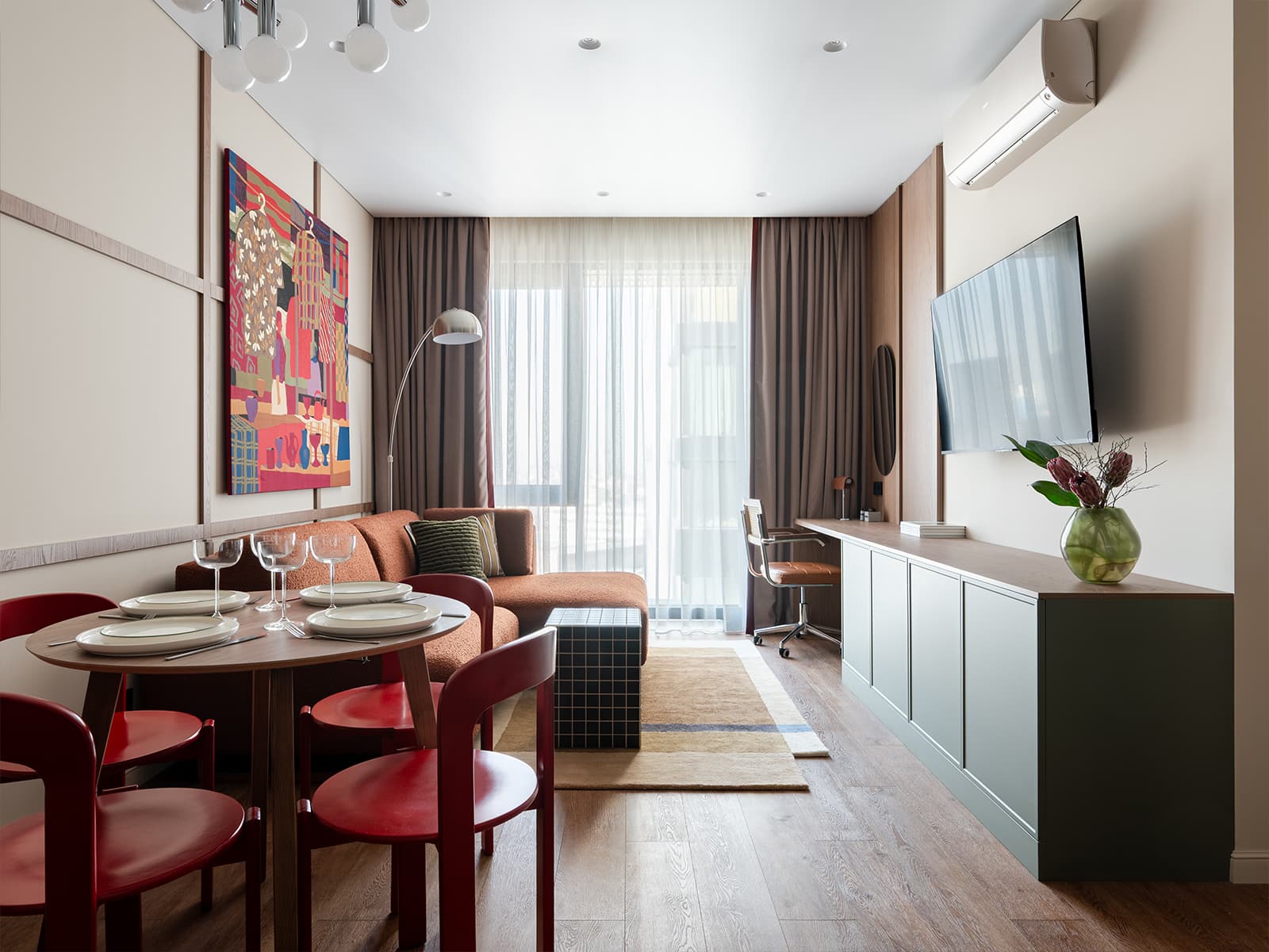 salle à manger et salon décoration contemporaine petit appartement de 42m2 salle à manger et salon décoration contemporaine petit appartement de 42m2