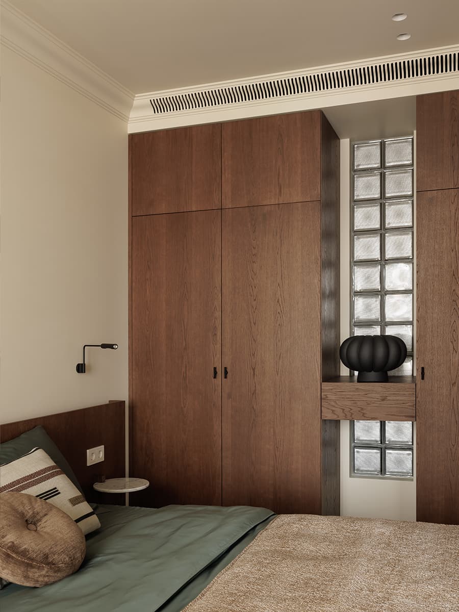 dressing et chambre décoration contemporaine petit appartement de 46m2