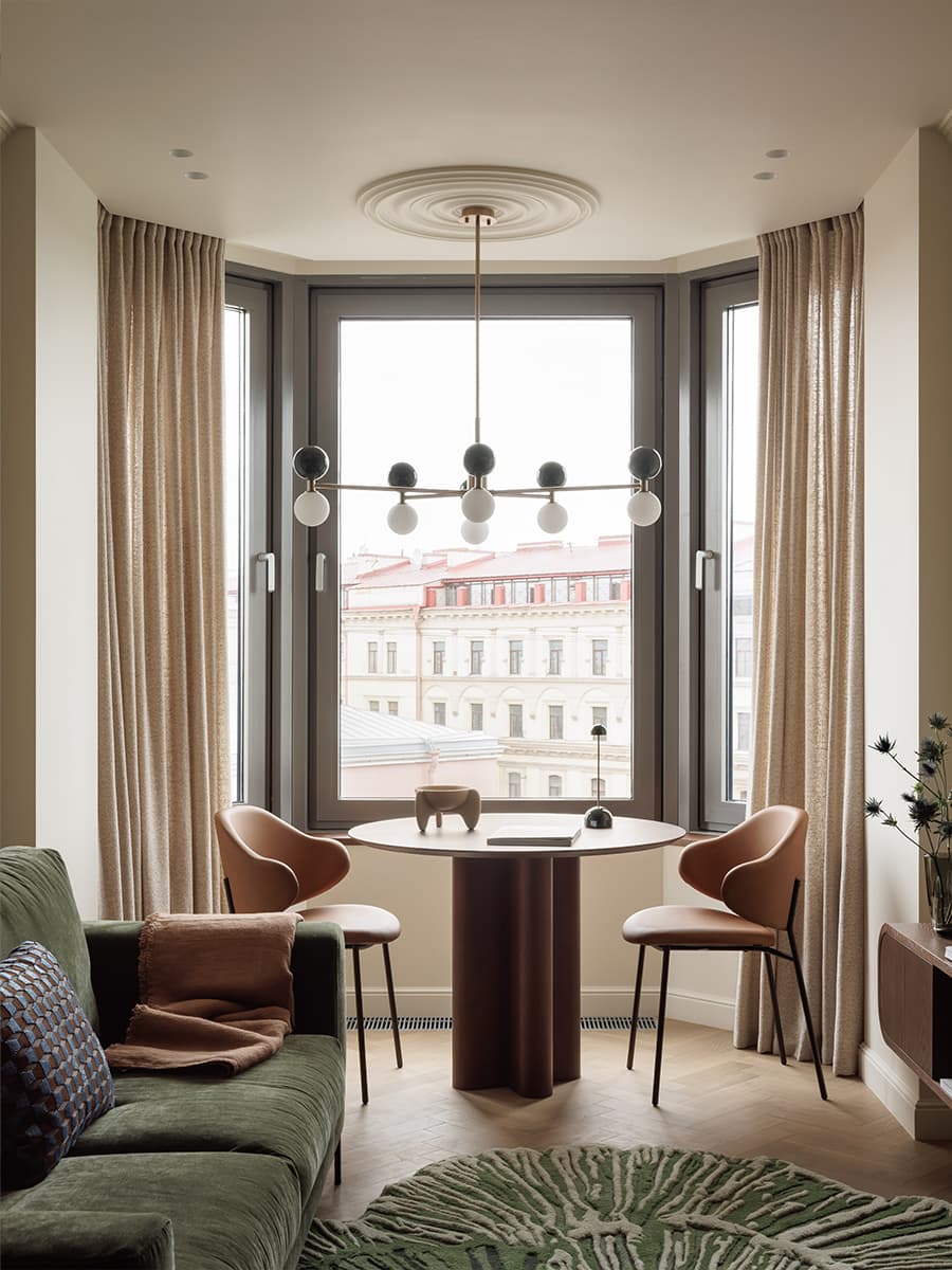 salon et salle à manger décoration contemporaine petit appartement de 46m2