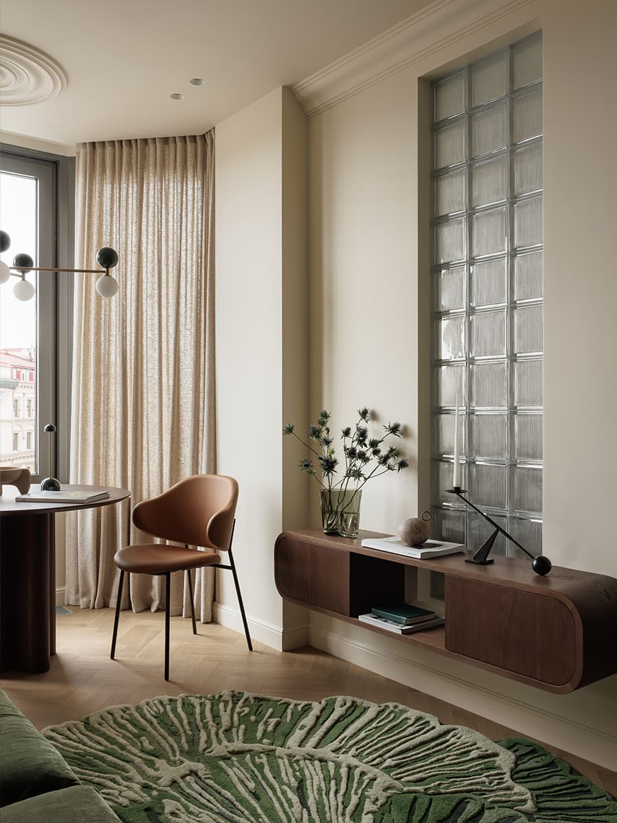 salon et salle à manger décoration contemporaine petit appartement de 46m2