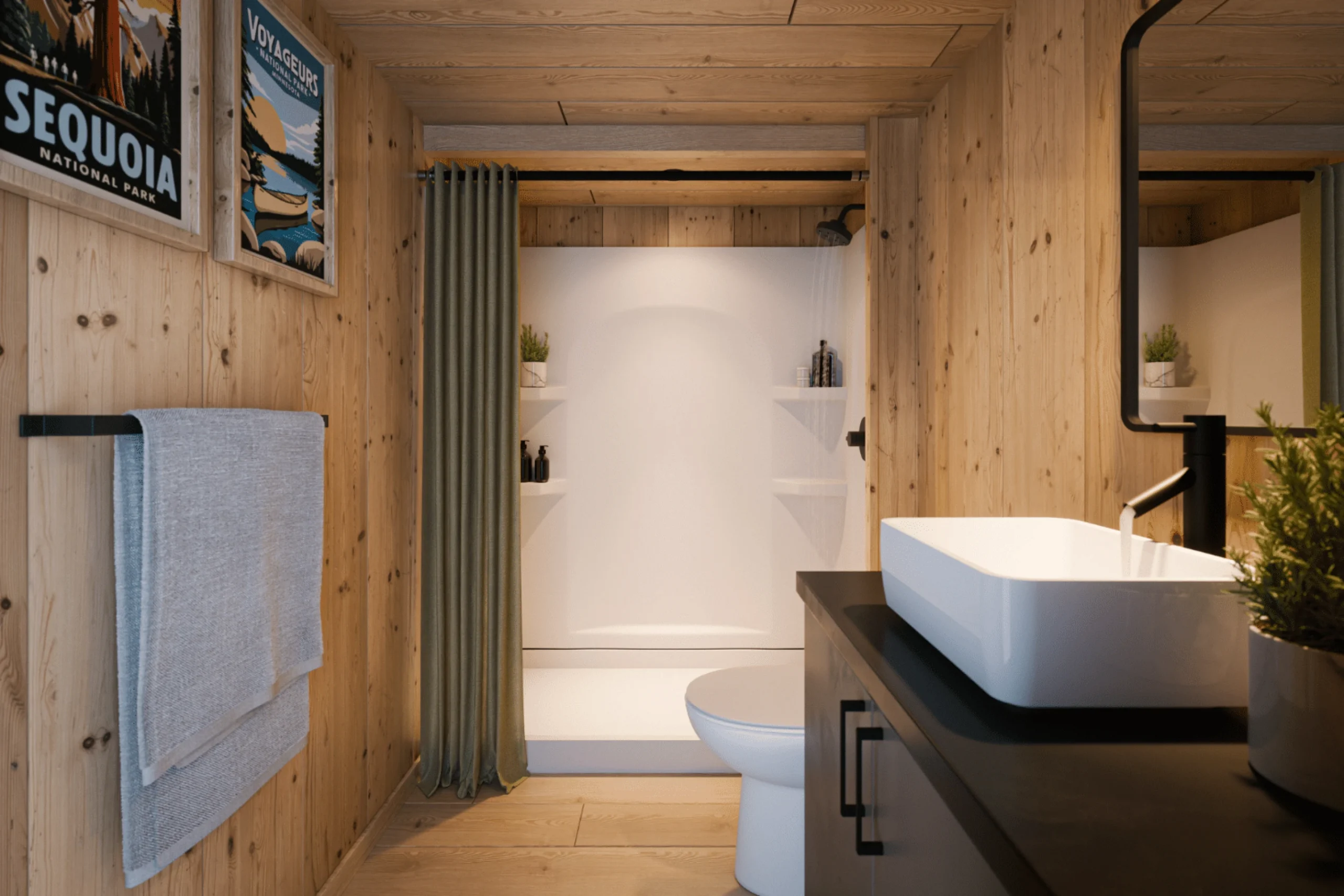 salle de bain petite maison en bois Aspen Zook Cabins salle de bain petite maison en bois Aspen Zook Cabins