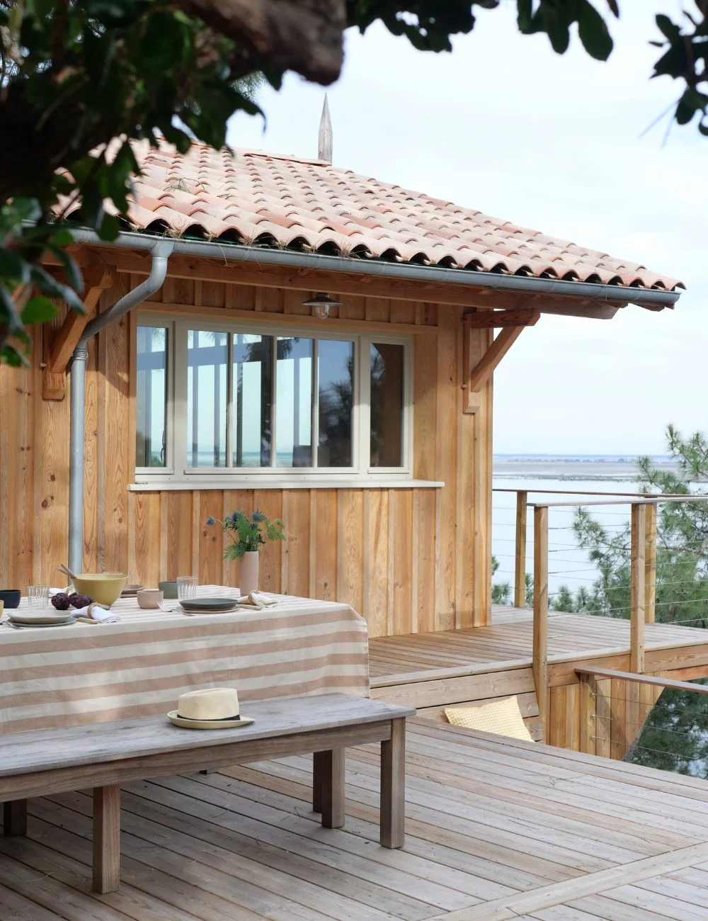maison en bois bassin d'Arcachon le Cap Ferret vue mer décoration contemporaine
